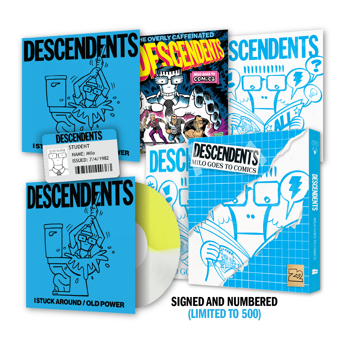 DESCENDENTS: Milo Goes To Comics - Graphic Novel + 7