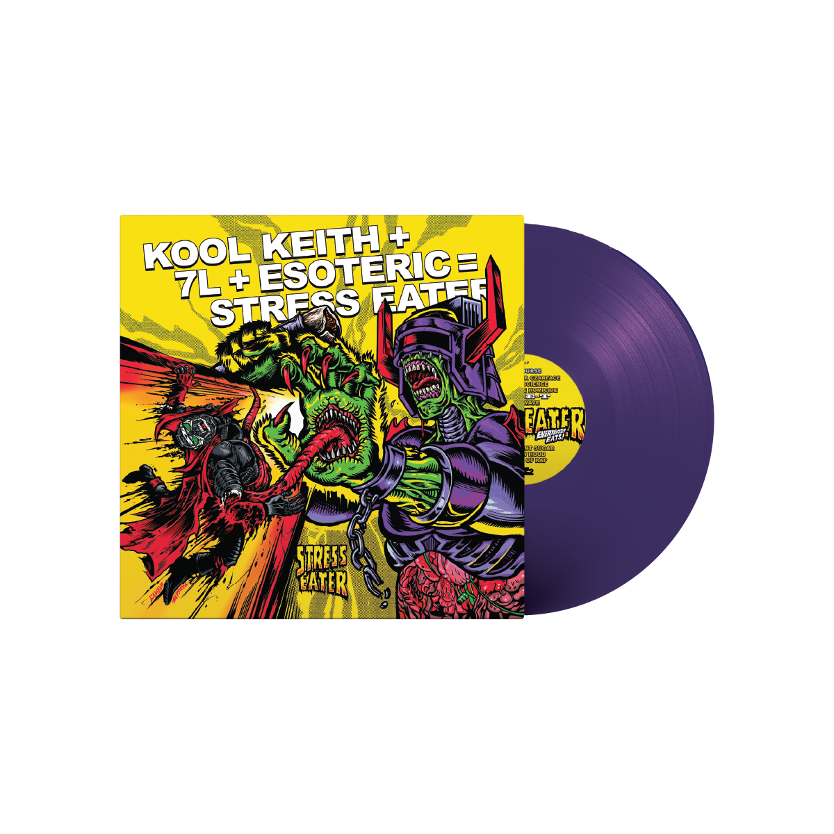 Stress Eater (Kool Keith x CZRFACE): 'Everybody Eats!' Purple Vinyl LP (Limited Edition Jacket Art)