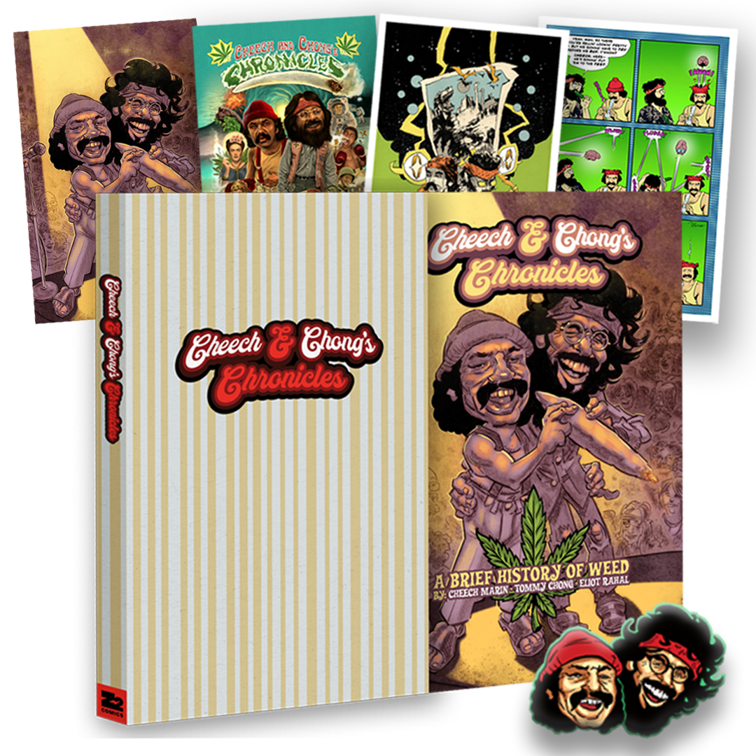 Buckle-Down Men's Cheech & Chong Bifold Wallet – Vegan Leather, 4x3.5 Inches, 5 Card Slots, ID Window